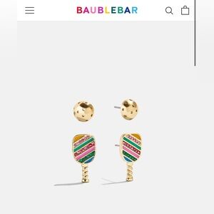 Bauble Bar Pickleball earring stud pack